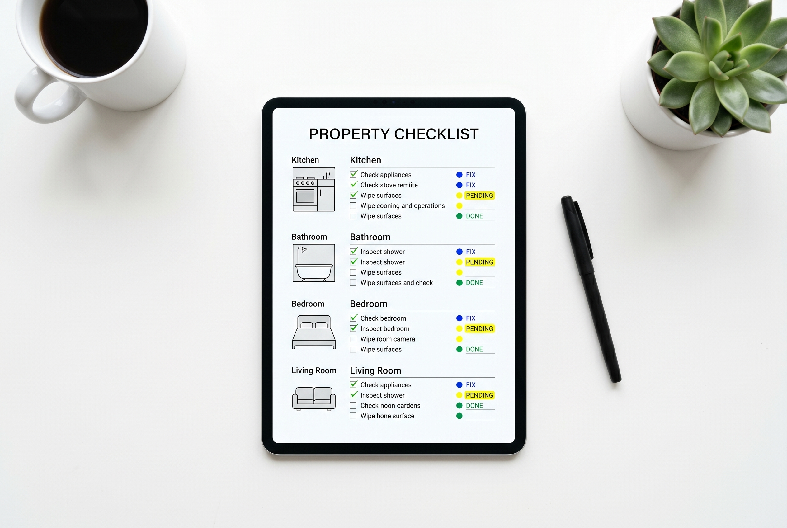 Property play-sheet checklist